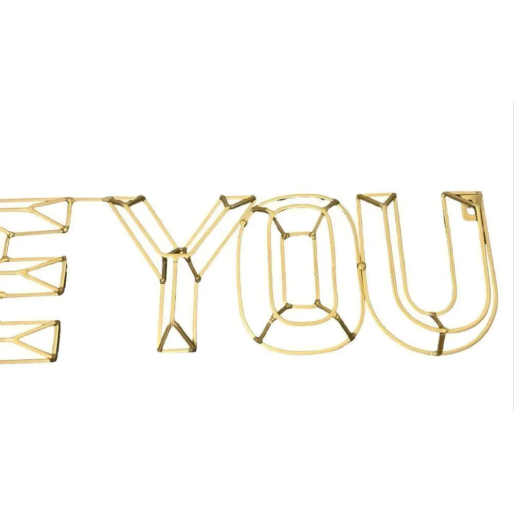 BE YOU Gold Metal Inspo Decor